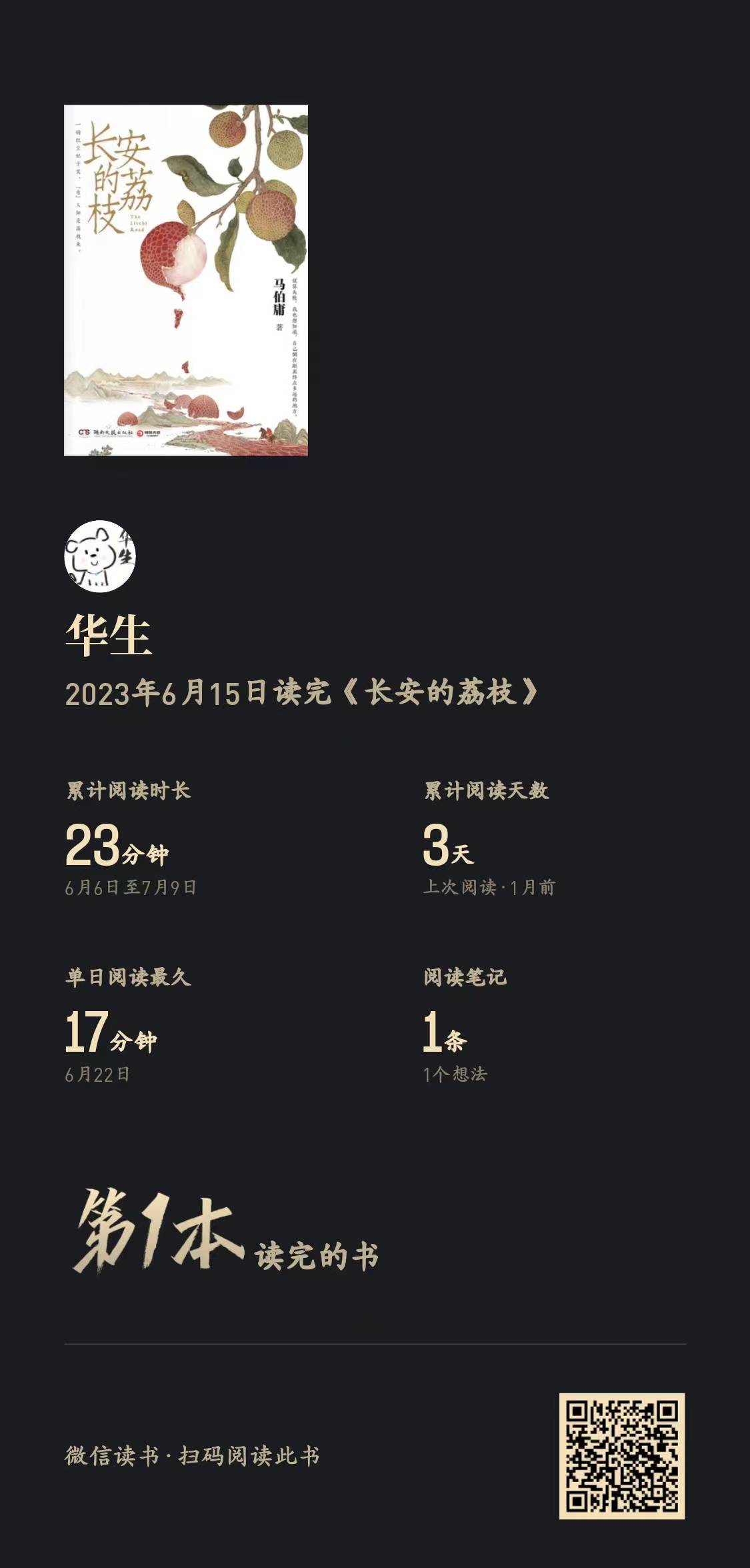 阅读笔记7 - 长安的荔枝